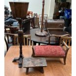 A 19th century milking stool,