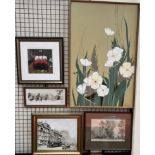 Lee Reynolds Still life study of flowers Oil on board Signed Together with a sketch of the Elms
