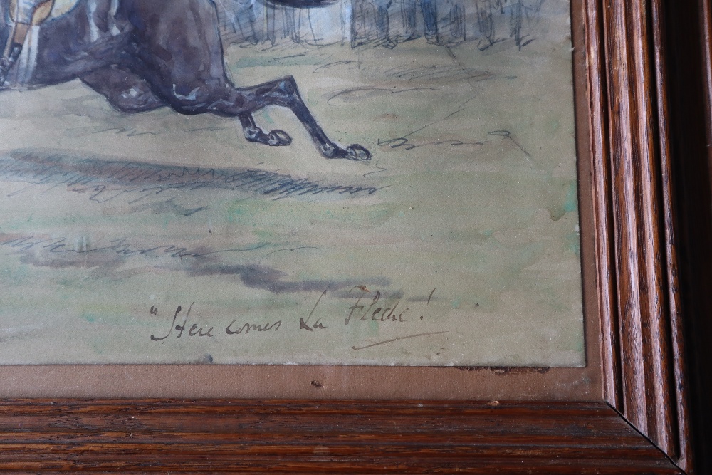 Finch Mason "Here comes La Fleche" Watercolour Signed 27 x 36cm CONDITION REPORT: - Image 3 of 5