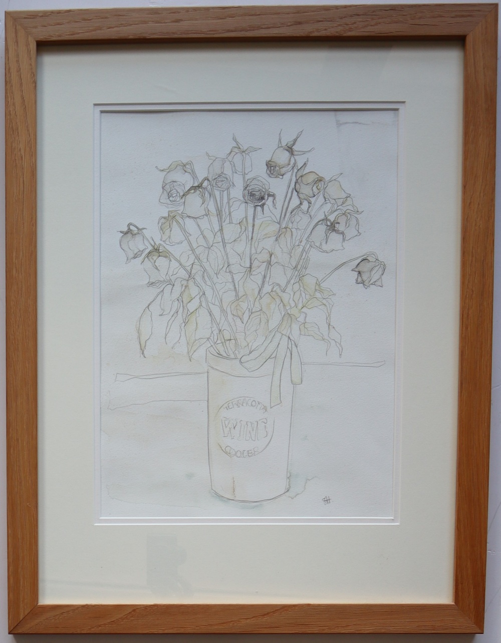 Sarah Hopkins Fading flowers Pencil drawing Initialled 43 x 31cm ***Artists resale rights may - Image 2 of 4