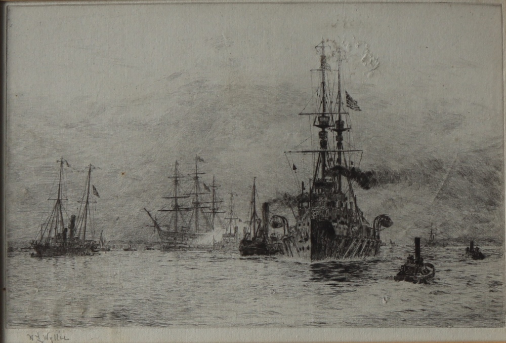 William Lionel Wyllie "The last journey" An Etching Signed in pencil to the margin 16. - Image 5 of 5