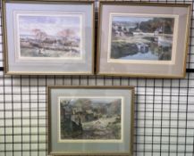 Arthur Miles Laugharne Watercolour Signed and label verso Together with two other Arthur Miles