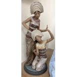 A large Lladro figure group depicting two Balinese dancers, 54.
