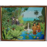 Peter Le Vasseur The Missionary Oil on canvas Signed 76 x 100.