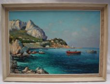 Guido O'Dierna A view of Naples Oil on canvas Signed 48 x 69cm