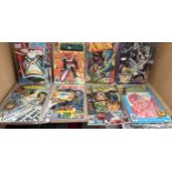 A collection of Marvel comics including X Men, 57, 110, 113 & 139, The Mighty Avengers, 65 and 81,