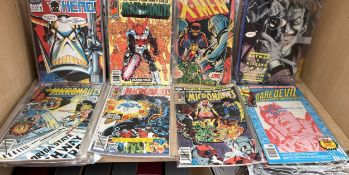 A collection of Marvel comics including X Men, 57, 110, 113 & 139, The Mighty Avengers, 65 and 81,