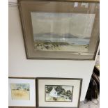 W Eggington Landscape scene Watercolour Signed Together with two other watercolours