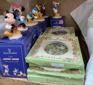 Various Royal Doulton figures from the Mickey Mouse collection together with Royal Doulton Brambly