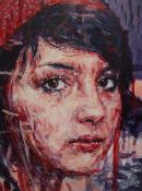 Liam O'Connor Head portrait of a young lady looking outwards Oil on canvas 122 x 81cm ***Artists