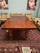 A snooker / pool dining table, with a solid three piece removable top,