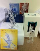 Swarovski - Magic of Dance 2002 figure Isadora together with 2003 Antonio,