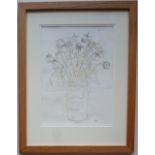 Sarah Hopkins Fading flowers Pencil drawing Initialled 43 x 31cm ***Artists resale rights may