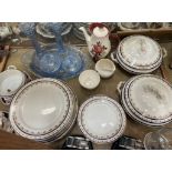 A Wedgwood part dinner set together with a part dressing table set, Chinese part dinner service,