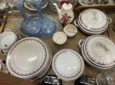 A Wedgwood part dinner set together with a part dressing table set, Chinese part dinner service,
