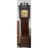 A 19th century oak cased longcase clock,