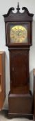 A 19th century oak cased longcase clock,