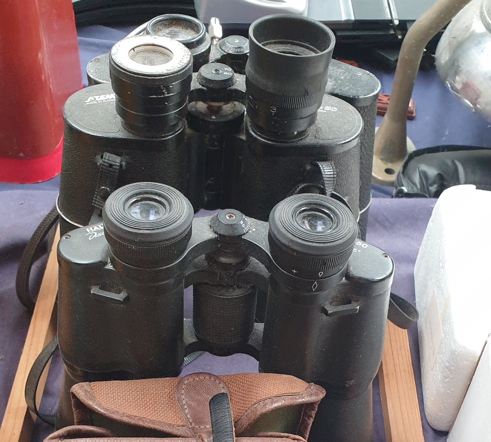 Various binoculars together with cameras and Beswick dogs etc - Image 3 of 4