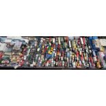 A large collection of model cars including Corgi, Lledo,