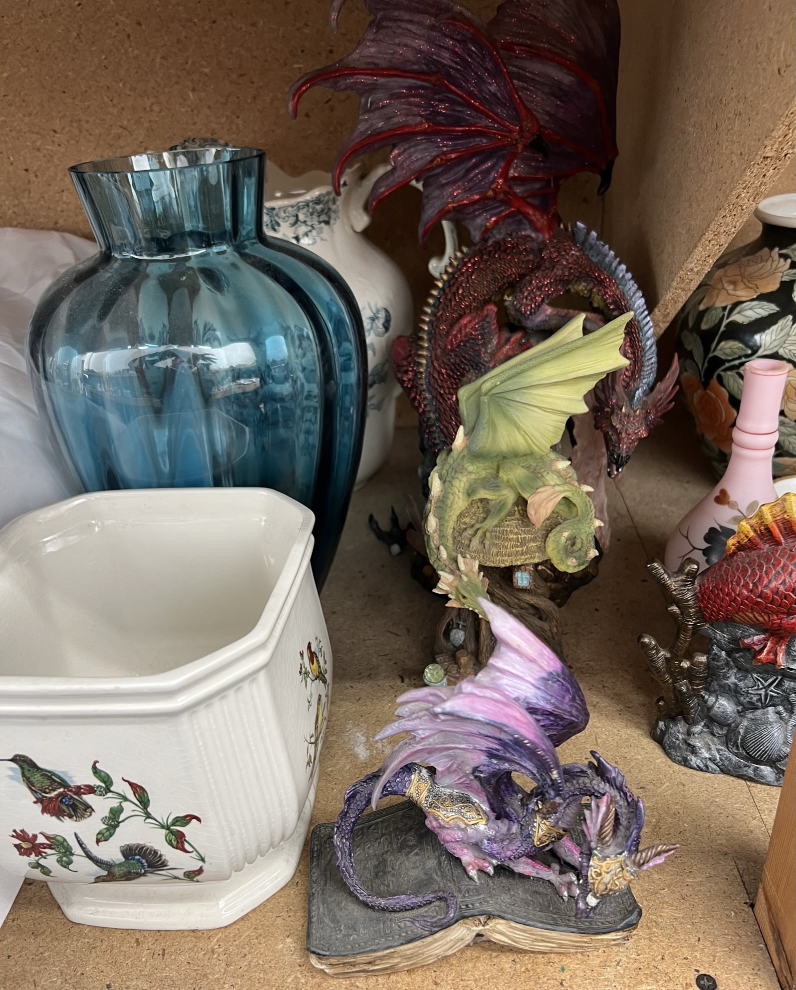 Dragon figures together with assorted vases, cat models, - Image 4 of 4