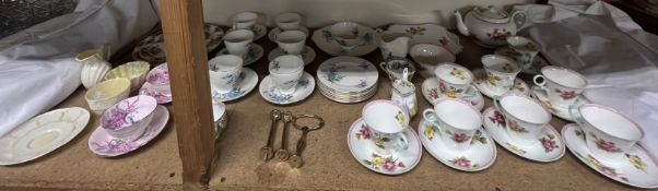 A Shelley 13511 part set, together with another part tea set,