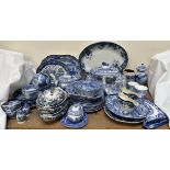 A collection of Spode Blue Italian pottery together with other blue and white part tea and dinner