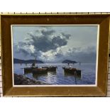 De Luca Naples sea scene Oil on canvas Signed 49 x 69cm