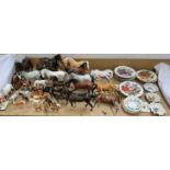 A Beswick dapple grey horse together with other Beswick model horses, other model horses,