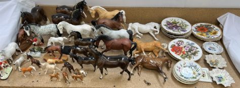 A Beswick dapple grey horse together with other Beswick model horses, other model horses,