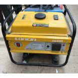 A Loncin 1600 portable petrol generator (Sold as seen,