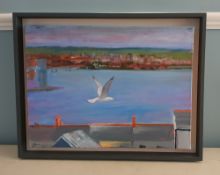 Richard O'Connell Seagull Oil on Canvas Initialled and dated '21 30.5 x 40.
