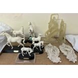 A collection of Royal Doulton horses, including Spirit of Fire, Springtime, Spirit of Tomorrow,