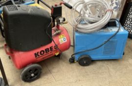 A Kobe sirocco compressor together with a Clarke 210 Turbo welder CONDITION REPORT: