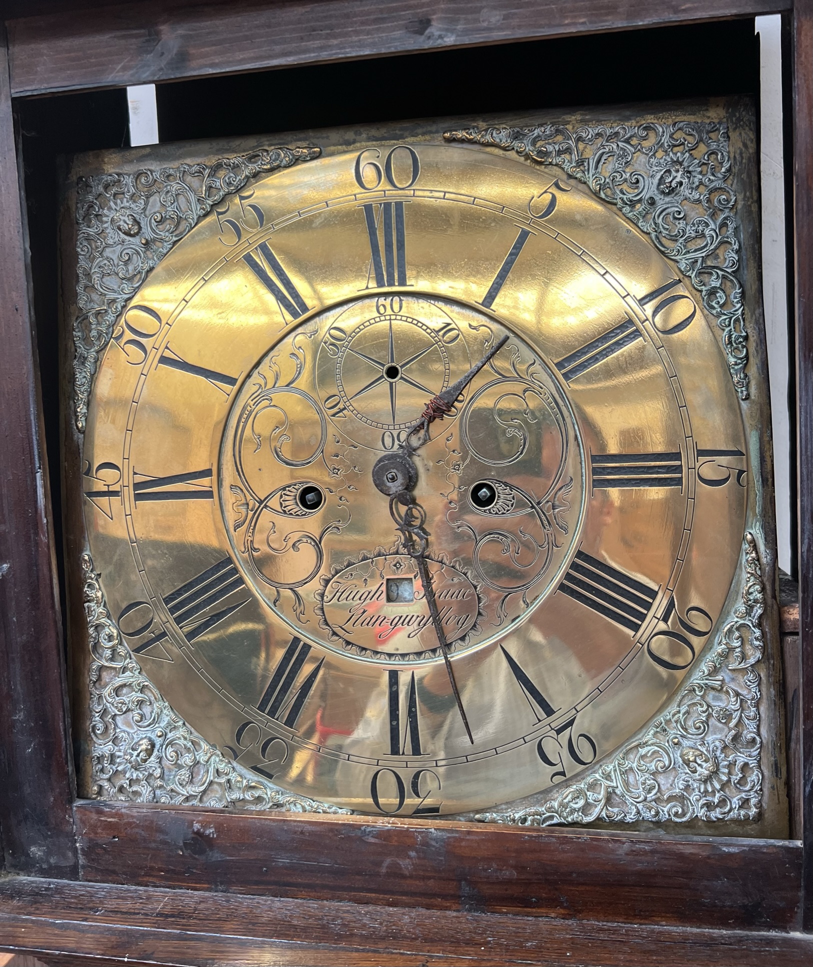 A 19th century oak cased longcase clock, - Image 2 of 2