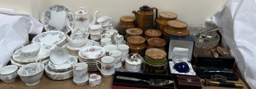 A Royal Albert Silver Maple pattern part tea and dinner service together with A Royal Standard part