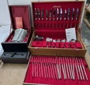 A Noritake flatware service, cased together with a Dunhill ball point pen,