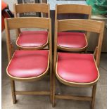 ***Unfortunately this lot has been withdrawn from sale*** A set of four beech framed folding dining