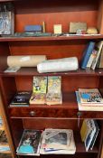 Military ration pack, RAF sunglasses, Shell dressings, Flying books, newspapers, books,
