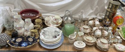 A set of four Coalport copies of Caughley Mask head jugs, together with other jugs,