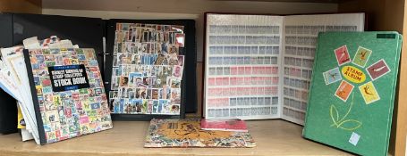 Assorted stamp albums and stock books of world stamps