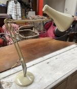 A Herbert Terry and Sons Ltd cream painted anglepoise lamp