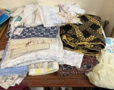 Assorted blankets and other linens