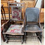 An American rocking chair together with another rocking chair