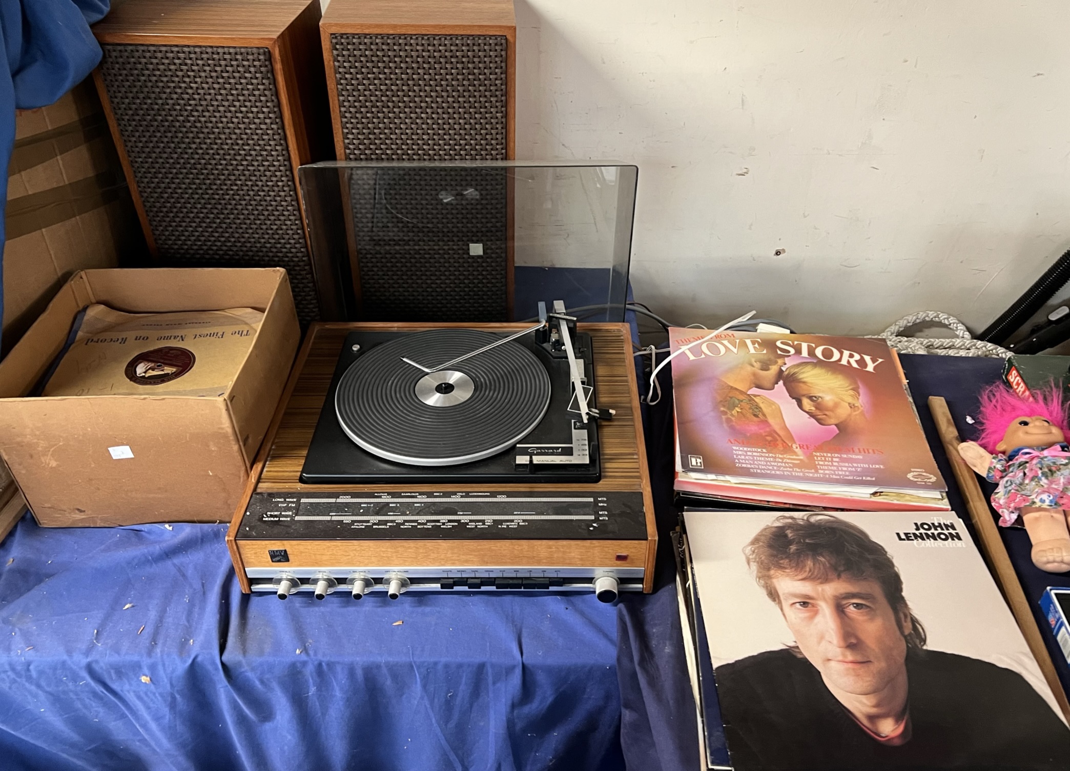 A Garrard 6 300 record player and radio gram,