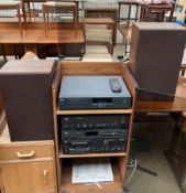 A NAD stereo stacking system including a 502 Compact disc player, 3020A Stereo Amplifier,