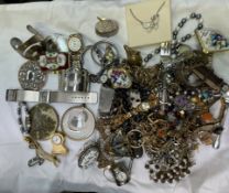Assorted costume jewellery including watches, bracelets,