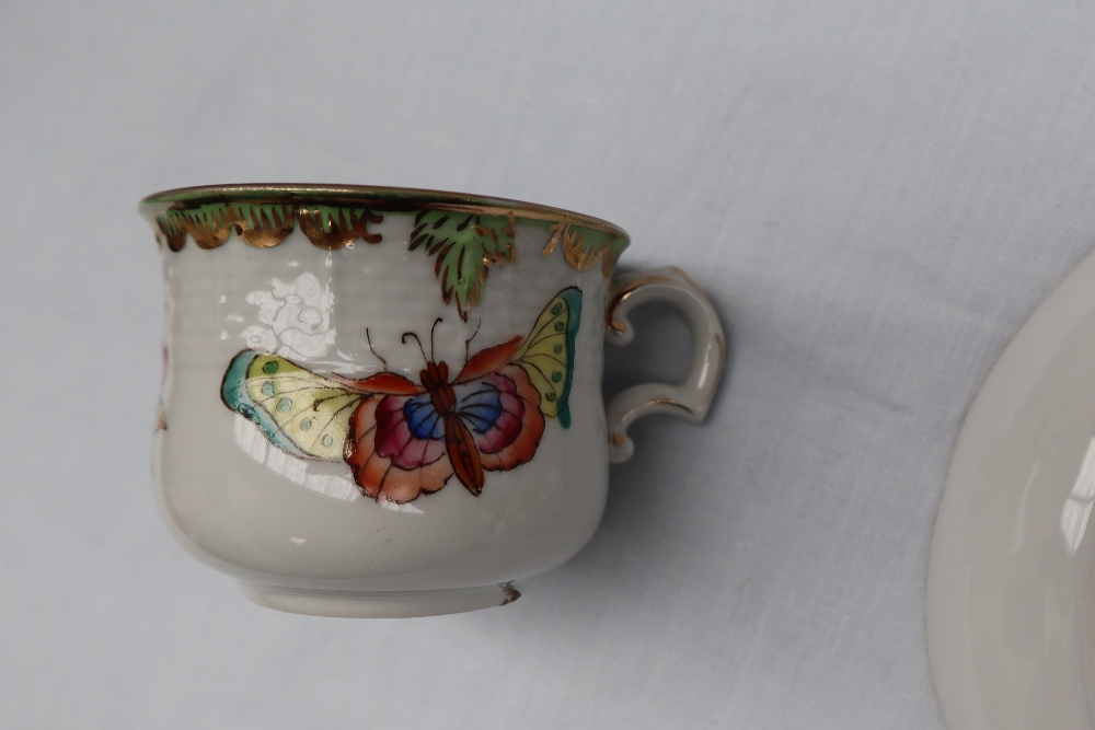 An Herend porcelain part tea service comprising a hot water pot, five tea cups, - Image 14 of 19