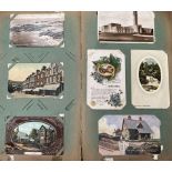 A postcard album containing circa 150 postcards of South Wales images including Porthcawl, Llandaff,