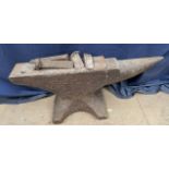 A large cast iron Anvil,