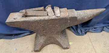 A large cast iron Anvil,